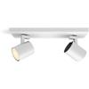 Philips Hue Runner White Ambiance 2 Faretti Bianco 2 x 5W GU10 incl. Dimmer Dimmer regolabile tramite App Compatibile con Amazon Alexa (Echo, Echo Dot)