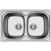 Pyramis SPARTA (79X50) 2B, Lavabo da incasso acciaio INOX, liscio, 100132802