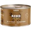 LOUIE Cibo umido per cani, manzo e riso, 200 g, 100% naturale, 95% carne di manzo, senza conservanti, cibo per cani bagnato e naturale, mangime completo, ricco di vitamine, UE