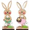HERZWILD Coniglietto Pasquale in Legno, Decorazione Pasquale per Giardino, 3 Pezzi, C-2 Pezzi