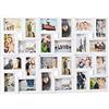Relaxdays Cornice portafoto per 24 Foto da 10 x 15, da Appendere, in Plastica, HxL: 57 x 86 cm, Bianca