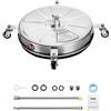 VEVOR Idropulitrice per Superfici in Acciaio Inossidabile con 4 Ruote, 275,8 bar Max, Connettore Rapido da 1/4, 2 Ugelli a Spruzzo, 2 Lance Estese, per Cemento, Patio, Marciapiede 465 mm