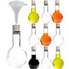 mikken Viva-Haushaltswaren Tulipano - 10 bottigliette in Vetro con Tappo in Sughero, 100 ml, Idea Regalo per Gli Ospiti, con Imbuto del Diametro di 5 cm