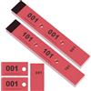 Nezyo 1-200 Blocchetti Numerati Biglietti Lotteria Numerati Blocchetti Guardaroba Blocchi Numerici da 1 a 200 Biglietti Numeri Perforati per Guardaroba Lotteria Eventi Festa, 20 x 3 cm
