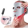 Hello Face Maschera LED Viso - 280 LED, fotobiomodulazione luce rossa e infrarossi, 3000 mAh - Maschera viso professionale - Registrato FDA