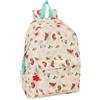 safta VAIANA Zaino per laptop da 14,1, ideale per giovani di diverse età, comodo e versatile, qualità e resistenza, 31 x 13 x 43 cm, colore: Beige/Blu, Beige/blu, Estándar, Casual