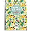 DOHE WWF Tropic - Quaderno a quadretti, formato A4+, 80 fogli, spessore 90 g/m², dimensioni 21 x 31 cm, busta in cartone rigido, rilegatura ad anelli, quadrato da 4 mm, materiale scolastico
