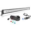 Willpower Barra LED 132 cm 52 '' 675 W con cablaggio Stroboscopio Rampa Impermeabile 12 V 24 V Proiettore Lungo Raggio Luci Faro di Lavoro per 4 x 4 Auto Trattore Quad Barca