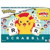 Mattel Games - Scrabble Pokémon, il gioco da tavolo delle parole crociate con 50 sfide dei personaggi Pokémon, tabellone a due facce con due modalità di gioco, versione italiana, 8+ anni, HXT30