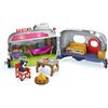 Fisher-Price Little People Light-Up Learning Camper Multilingue Edition, veicolo 2 in 1 e set da gioco con luci e canzoni per bambini da 1 in su