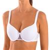 Selene, Reggiseno Donna con Ferretto e Coppe Imbottite, Decoro in Pizzo Bicolore, Collezione Nicole, Colore Bianco, Taglia 4C