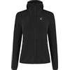 MONTURA Rise Hooded Jacket Woman, Giacca da Escursionismo Leggera e Traspirante da Donna (IT, Testo, L, Regular, Regular, Nero)