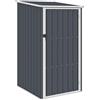 Festnight Casetta da Giardino Porta Utensili Box Capanno Attrezzi in Acciaio Impermeabile Casetta da Esterno Portattrezzi in Lamiera di Metallo 87x98x159 cm Antracite