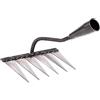 Generic Rastrello da Giardino Coltivatore agricolo Rastrello Indurito Forti Denti affilati Rastrello Coltivazione Piantare Rastrello per piantare Coltivare, con 6 Denti