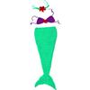 Toddmomy 1 Set Sirena All'uncinetto Puntelli di Lavoro a Maglia Costume Neonato Reggiseno Neonato Fotografia Fatta a Mano di Lana Vestiti Coda Del Bambino