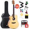 Chitarra Acustica Mancina 4/4 Chitarra Acustica Mancini Kit per Adulto Principia