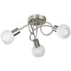 RL LIVE YOUR LIGHT Reality Leuchten Lampada da soffitto E14, Nickel Matt/Chrom, 47 x 47 x 20 cm