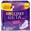 FATER SPA Lines Seta Ultra Assorbenti Lungo Ali Dwct 9 Pezzi