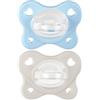 CHICCO (ARTSANA SPA) Chicco Dual Soft Succhietto Azzurro 2-6 Mesi 2 Pezzi