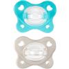 CHICCO (ARTSANA SPA) Chicco Dual Soft Succhietto Azzurro 6-16 Mesi 2 Pezzi