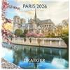DRAEGER PARIS 1886 - Grande calendario da parete 28 x 29 cm 2026 - tema Parigi - 12 mesi - carta FSC - illustrazioni staccabili