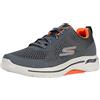 Skechers Men's Go Walk Arch Fit Togpath Sneaker, Anthracite Orange, 10 UK Wide