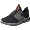 Skechers Cicada Delson 3.0 - Sneaker da Uomo, Nero/Grigio, 7.5 Wide