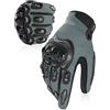 COFIT Estivi Guanti da Moto per Uomo e Donna, Guanti da Moto in Rete Traspirantea con Touchscreen per BMX ATV MTB in Sella, Corse su Strada, Bicicletta Grigio L