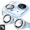 Kucheed Proteggi Obiettivo Fotocamera Compatibile con iPhone 11, Copriobiettivo per Fotocamera in Vetro Temperato Diamante, 9H Adesivi per Pellicole con Anelli Metallici