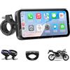 Carpuride W603D CarPlay Wireless e Android Auto per Moto, con Doppia Telecamera HD 1080P, Telecomando, Touchscreen Impermeabile da 6,3, Audio Bluetooth, Registrazione in Loop, Navigazione
