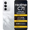 realme C71 Smartphone 8+256 GB, Batteria da 6.000 mAh, Ricarica rapida da 45 W, Display con comfort visivo da 120 Hz, White