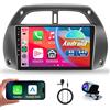 Rimoody 4G+64G Wireless Carplay Android 13 Autoradio 2 Din per Toyota RAV4 2001-2006 9 Pollici Autoradio con Android Auto GPS Navi WiFi Mirror Link Bluetooth FM/RDS/32 EQ/DAB/OBD/DVR/SWC Telecamera Posteriore