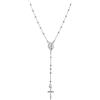 Sakrami Collana Rosario in Argento Sterling 925 con Medaglia Madonna Miracolosa e Ciondolo con Croce Gioiello Religioso per Donna Ragazza Amica Mamma Nonna, Comunione Cresima o Evento speciale