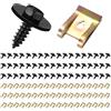 ZHENGYYUU 55 Set U Clip Fissaggio Auto, Dadi a Clip a U e Bulloni Viti Autofilettanti per Parafanghi, Kit di Clips per Dadi in Lamiera di Metallo e Viti per Carrozzeria Pannelli Carene Sottoscocca