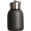 Dvagoent Borraccia Piccola da Borsetta Doppio Strato Thermos Piccolo per Caffè Vuoto Mini Borraccia, con Passante per Il Trasporto, Dimensioni Compatte, 220g, 300ml, Acciaio Inox (Nero)