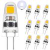I-SHUNFA Lampadine Dimmerabili G4 LED Bianco Freddo 6000K,AC/DC 12-24V ha portato Lampadine G4,1.2W Sostituisce per 12W-15W Lampadina Alogene,125LM Risparmio Energetico LED Mini Lampadine,Confezione da 10
