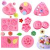 WWYSSZ 8 Pezzi 3D Stampi Fiori in Silicone per Dolci, Stampo in Silicone per Mini Fiori Foglia, Forma di Rosa, Daisy, Tournesol, per Decorare Cake, Caramelle, Cioccolato, Fondente, Gesso, Resina