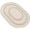 HAOHIZE Supporto Base per Cestino Moses, 3 Pezzi Kit Base per Cestino all'Uncinetto Cesto in Legno Cesto per Tessitura Forniture per Borsa all'Uncinetto Base Fondo Ovale Vuoto