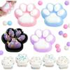WELLXUNK 4 Pezzi Giocattoli da Spremere Zampe di Gatto, 5 Giocattoli Squishy per Mini Zampe di Gatto, Squeeze Giocattoli in Silicone, Squishy a Forma di Zampe, Antistress Giocattolo per Bambini e Adulti
