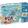 Goula Jumbo 1110700209 Pirates XXL Puzzle Multicolore
