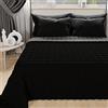 PETTI Artigiani Italiani - Trapuntino Matrimoniale Maxi, Copriletto Matrimoniale Maxi, Trapuntino Double Face, Trapunta Primaverile, Nero Grigio, 100% Made in Italy
