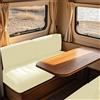 VFGFDJNDFX Elasticizzato Copri Divano Per Caravan, Senza Braccioli Fodera Divano Protezione Lavabile,Per Camper Auto Panca Copridivano. (Beige,W 45-65 cm,D 45-65 cm)