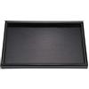 Tyenaza Vassoio da portata Grande vassoio rettangolare in legno nero Vassoio per cibo Vassoio per maggiordomo Vassoio per colazione Vassoi per ristorante(25 * 18 * 2cm)