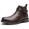 Bruno Marc Stivaletti Chelsea Uomo, Design Classico e Casual, Comodi Slip-on alla Caviglia,Size 42,Marrone,BMEMAB2503