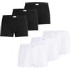 LIABEL Boxer Uomo in Cotone Elasticizzati (Pacco da 6 e da 12 Paia), Traspiranti, Ipoallergenico Cuciture Rinforzate Underwear - Mutande Intimo Confortevole Certificato Oeko-Tex (6 Pezzi Nero, XL)