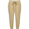 KAFFE Pantaloni Capri Naya Capri da donna, estivi, casual, a 3/4, a vita alta, con coulisse, Sabbia classica, 46