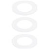 PATIKIL 2,76 ID 4,53 OD Zoccolo cerchio per Incassi Luce, 3pz Lucido Bianco Zoccolo Rifinitura cerchio Illuminazione Apparecchi per Soffitto Parete Incassi Lattina Faretto Incasso