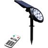 Suprema, Faretto da Giardino, Picchetto Solare RGB con Sensore Crepuscolare, Pannello Orientabile, Telecomando Incluso, IP65, Autonomia 6-12 Ore