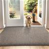 DEXI Zerbino Ingresso 80 x 120 cm, Tappeto Porta Interno Morbide Assorbente, Zerbini Antiscivolo Lavabile in Lavatrice per Ingressi, Cane, Corridoio, Marrone-Blu
