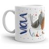 Paolo Chiari Tazza in Ceramica Caffè e Tè, Personalizzata con Nome, Idea Regalo Compleanno per Amici e Familiari, Certificata per Alimenti, Adatta al Microonde, Made in Italy (Viola)